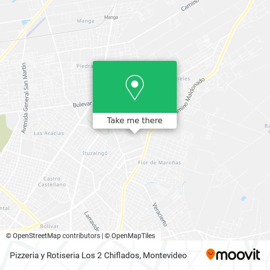 Mapa de Pizzeria y Rotiseria Los 2 Chiflados