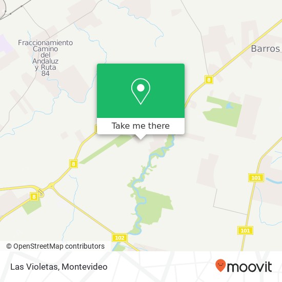 Las Violetas map