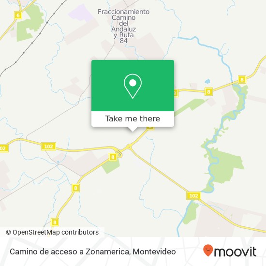 Camino de acceso a Zonamerica map