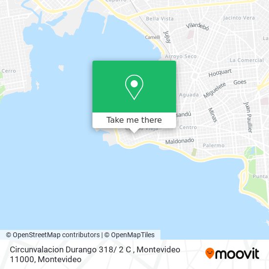 Mapa de Circunvalacion Durango 318/ 2 C , Montevideo 11000