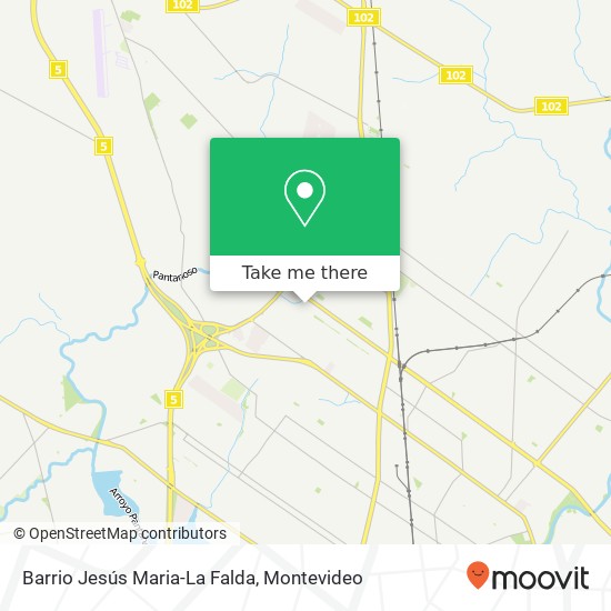 Barrio Jesús Maria-La Falda map