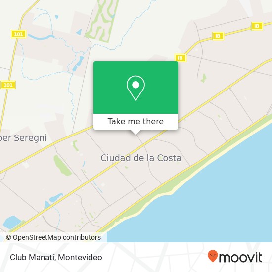 Club Manatí map