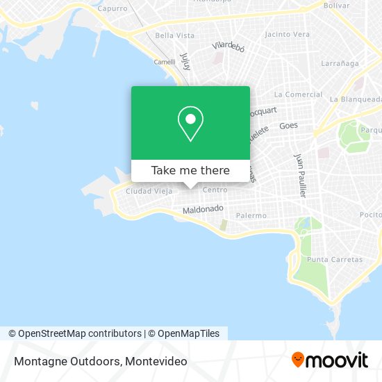 Montagne Outdoors map