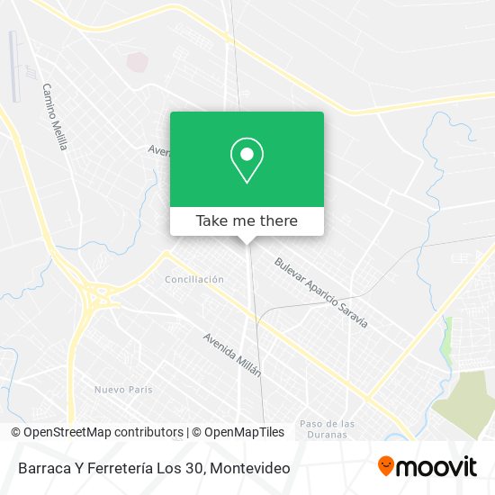 Barraca Y Ferretería Los 30 map