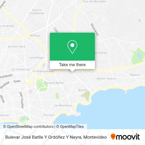 Bulevar José Batlle Y Ordóñez Y Neyra map