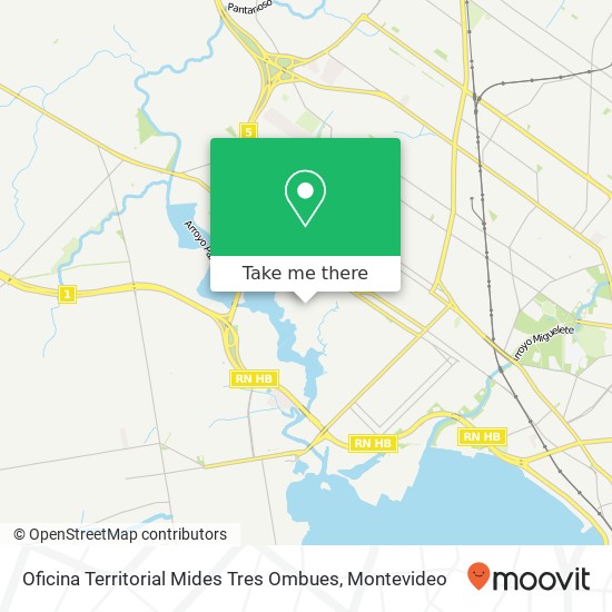 Oficina Territorial Mides Tres Ombues map