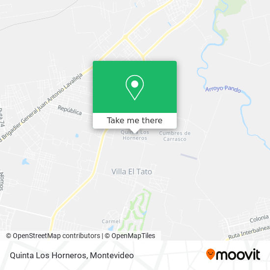Quinta Los Horneros map