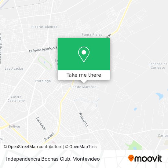 Independencia Bochas Club map
