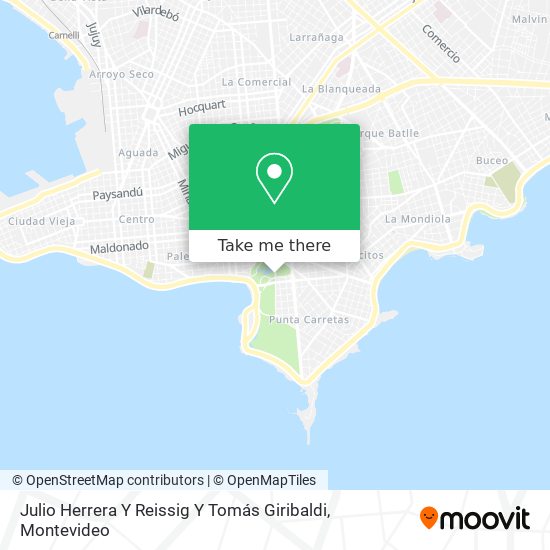 Julio Herrera Y Reissig Y Tomás Giribaldi map