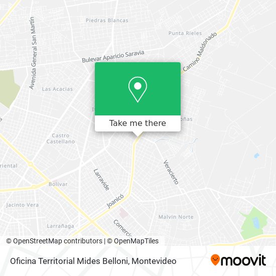 Oficina Territorial Mides Belloni map