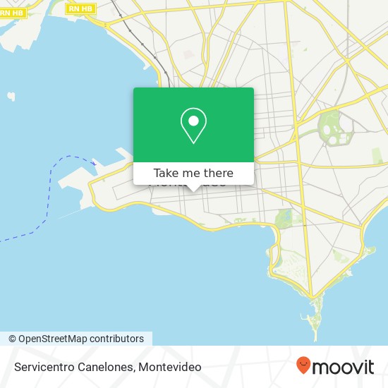 Servicentro Canelones map