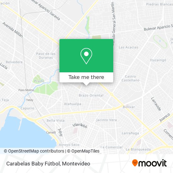Carabelas Baby Fútbol map