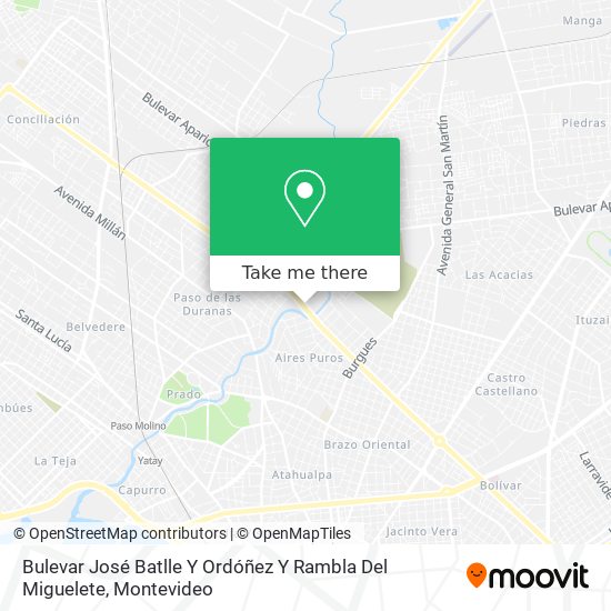 Bulevar José Batlle Y Ordóñez Y Rambla Del Miguelete map
