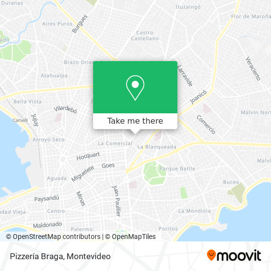 Mapa de Pizzería Braga