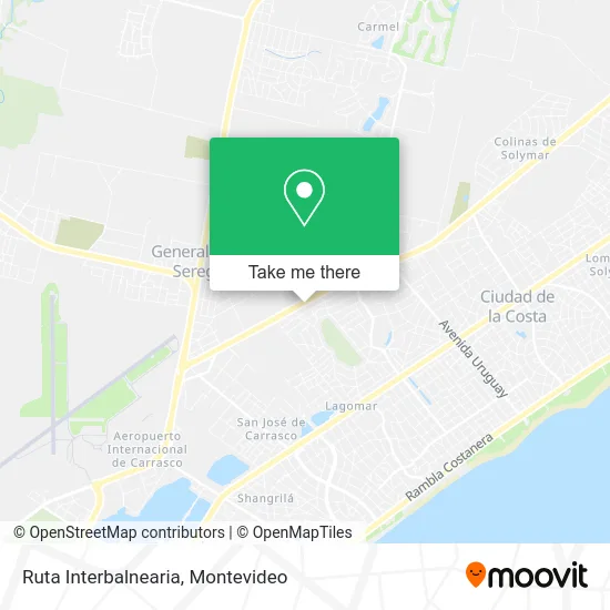 Ruta Interbalnearia map