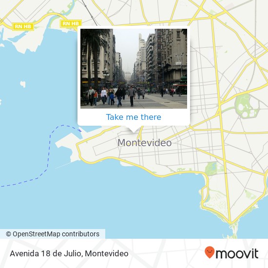 Mapa de Avenida 18 de Julio