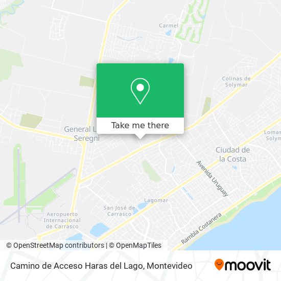 Camino de Acceso Haras del Lago map