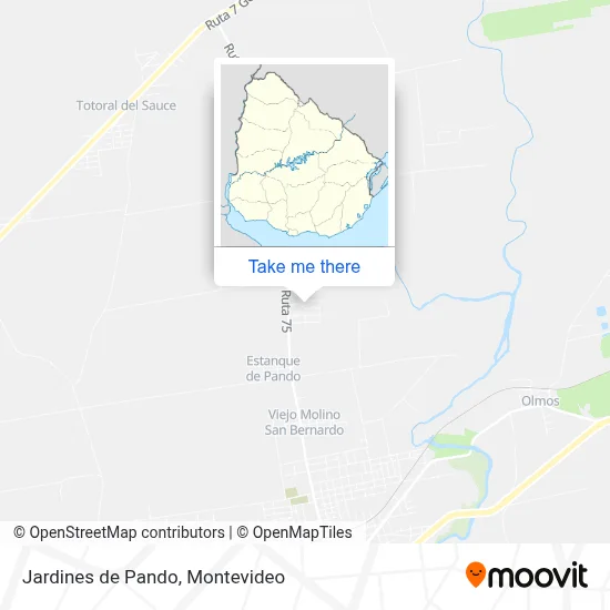 Jardines de Pando map