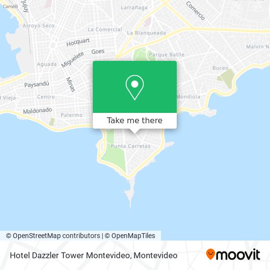 Hotel Dazzler Tower Montevideo map