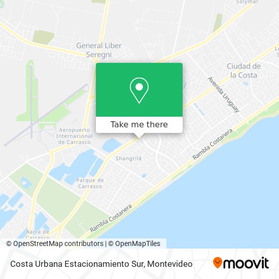 Costa Urbana Estacionamiento Sur map