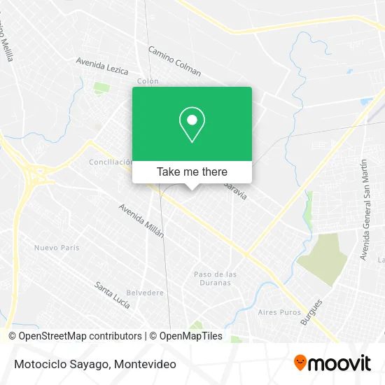 Motociclo Sayago map