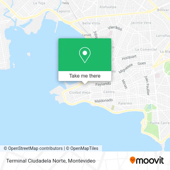 Mapa de Terminal Ciudadela Norte