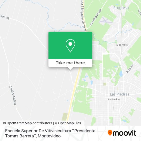 Escuela Superior De Vitivinicultura ""Presidente Tomas Berreta"" map