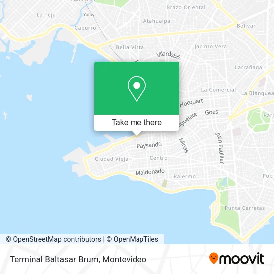 Terminal Baltasar Brum map