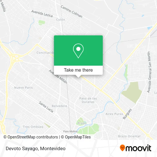 Devoto Sayago map
