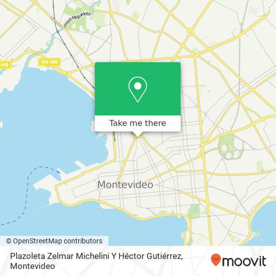Mapa de Plazoleta Zelmar Michelini Y Héctor Gutiérrez