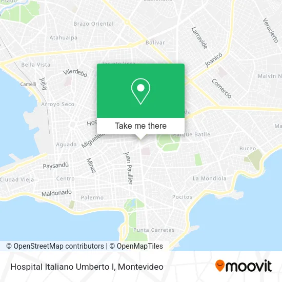 Hospital Italiano Umberto I map