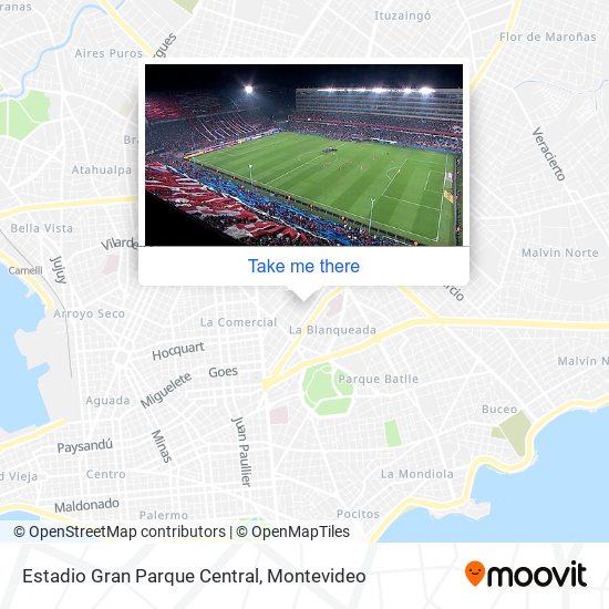 Estadio Gran Parque Central map