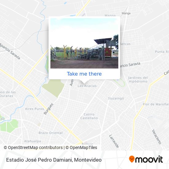 Mapa de Estadio José Pedro Damiani