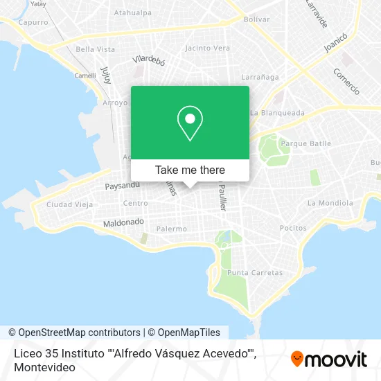 Mapa de Liceo 35 Instituto ""Alfredo Vásquez Acevedo""