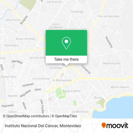 Mapa de Instituto Nacional Del Cáncer