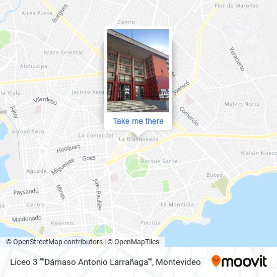 Liceo 3 ""Dámaso Antonio Larrañaga"" map