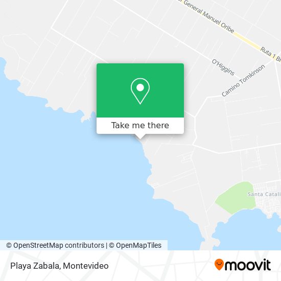 Playa Zabala map