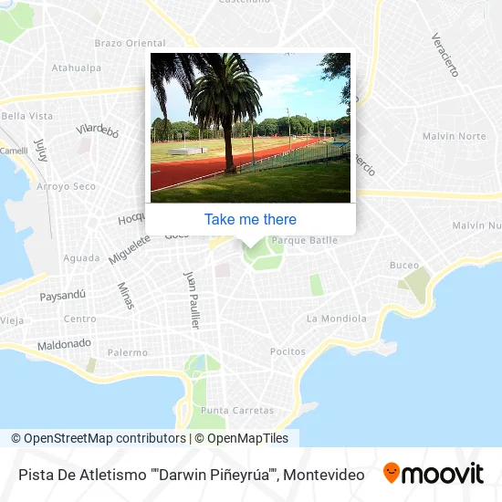 Mapa de Pista De Atletismo ""Darwin Piñeyrúa""
