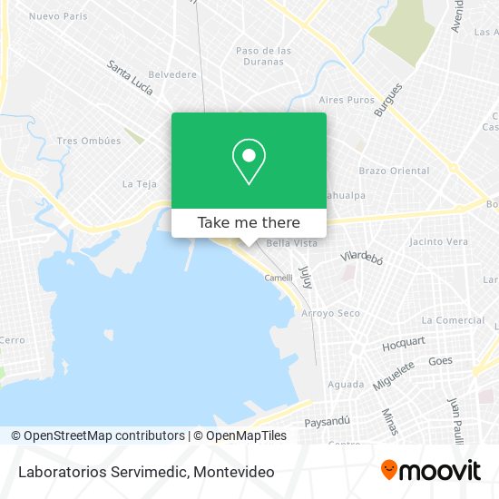 Laboratorios Servimedic map