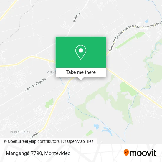 ¿Cómo llegar a Mangangá 7790 en Montevideo en Bus?