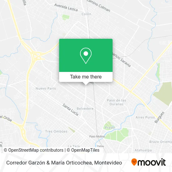 Mapa de Corredor Garzón & María Orticochea