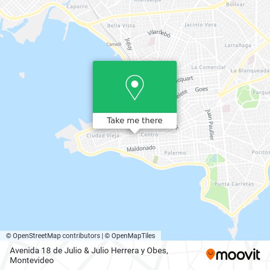 Mapa de Avenida 18 de Julio & Julio Herrera y Obes