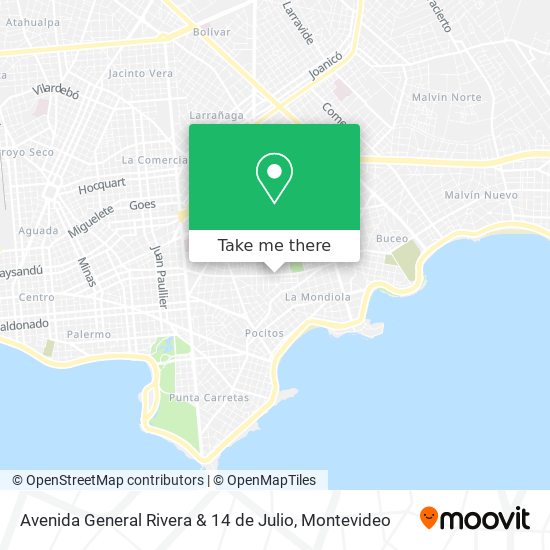 Avenida General Rivera & 14 de Julio map