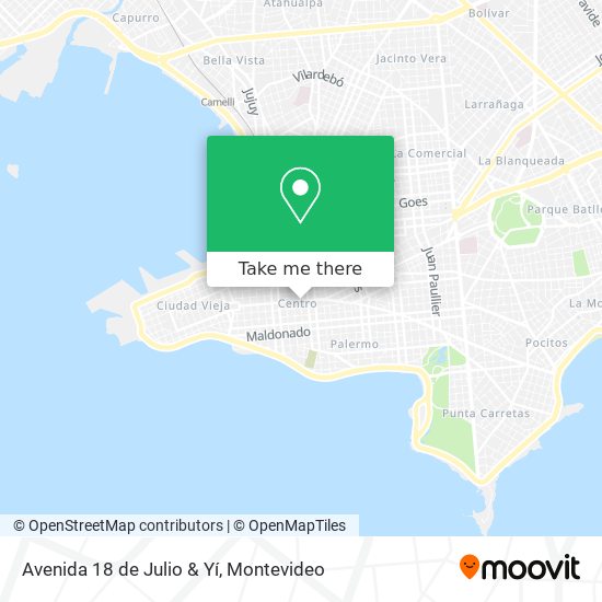Avenida 18 de Julio & Yí map