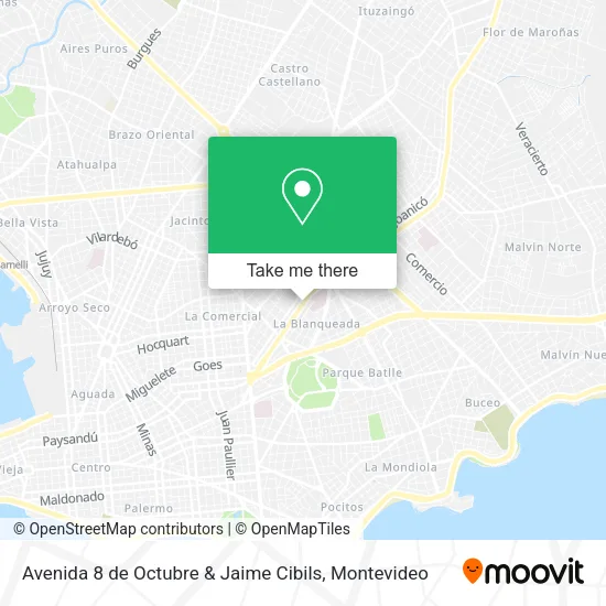Mapa de Avenida 8 de Octubre & Jaime Cibils