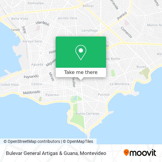 Bulevar General Artigas & Guana map