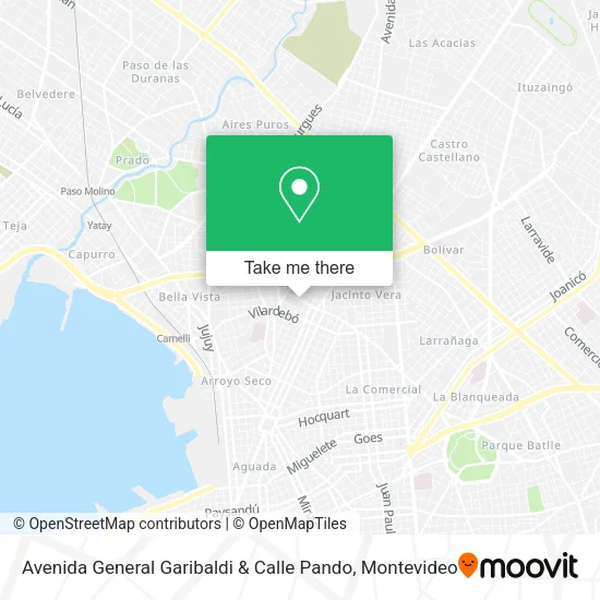 Mapa de Avenida General Garibaldi & Calle Pando