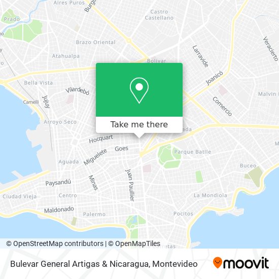 Bulevar General Artigas & Nicaragua map