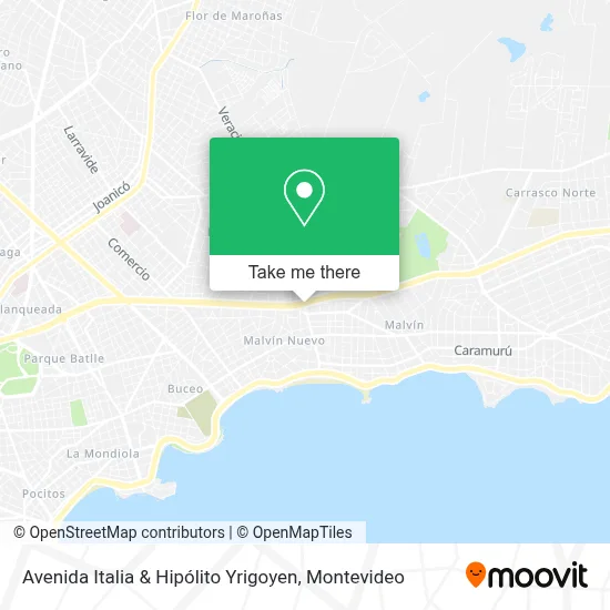 Mapa de Avenida Italia & Hipólito Yrigoyen