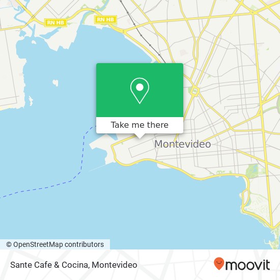 Mapa de Sante Cafe & Cocina, 521 Cerrito Ciudad Vieja, Montevideo, 11000